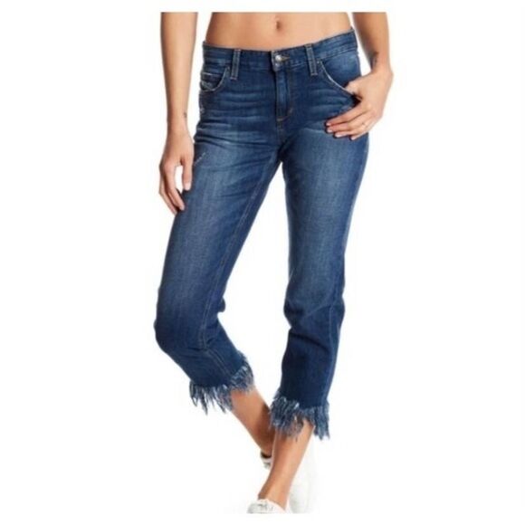 Joe’s Jeans The Icon Mid Rise Skinny Ankle Jeans W28 Frayed Hem - Picture 1 of 8